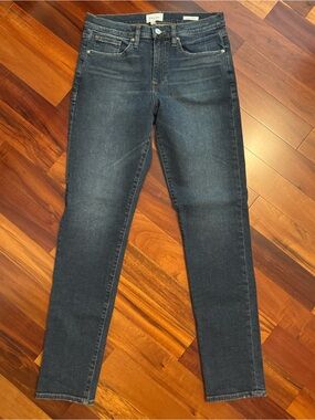 Frame Denim Le High Skinny Jeans - Dark Blue Wash